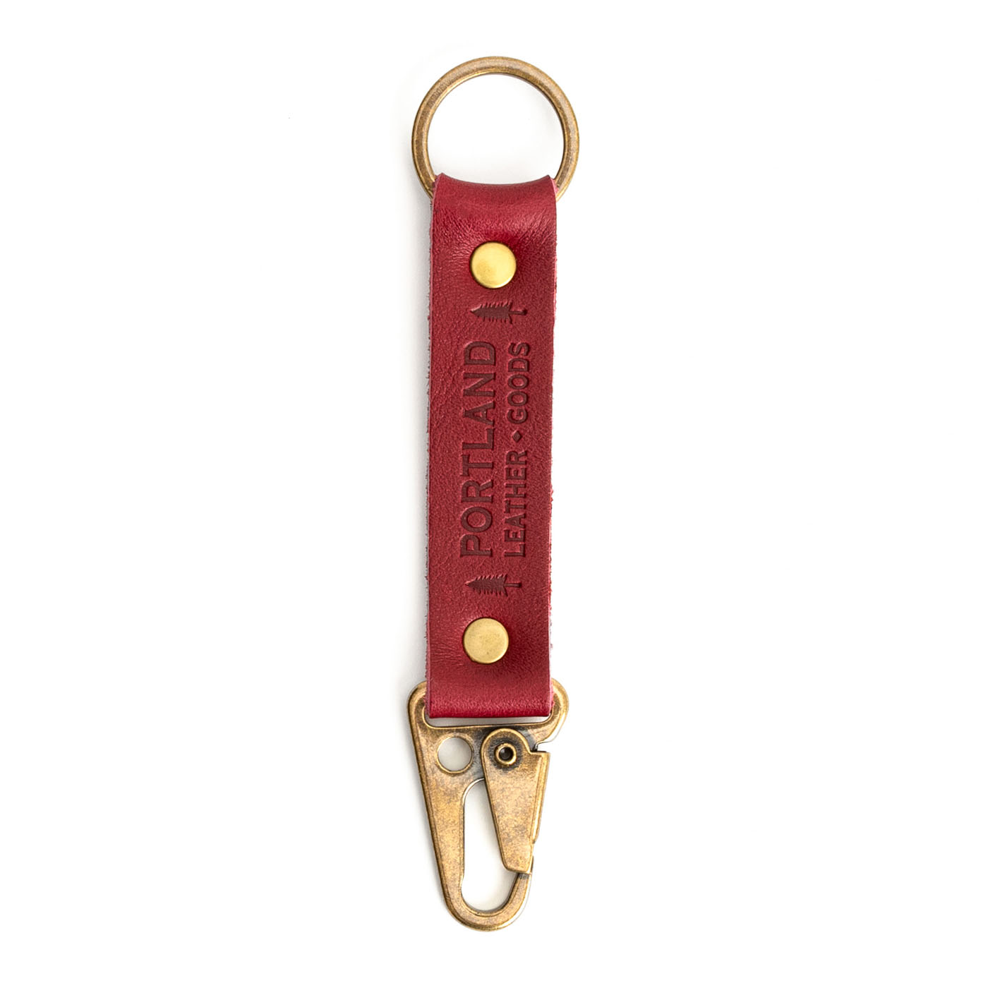 Cranberry*Long | leather logo branded keychain
