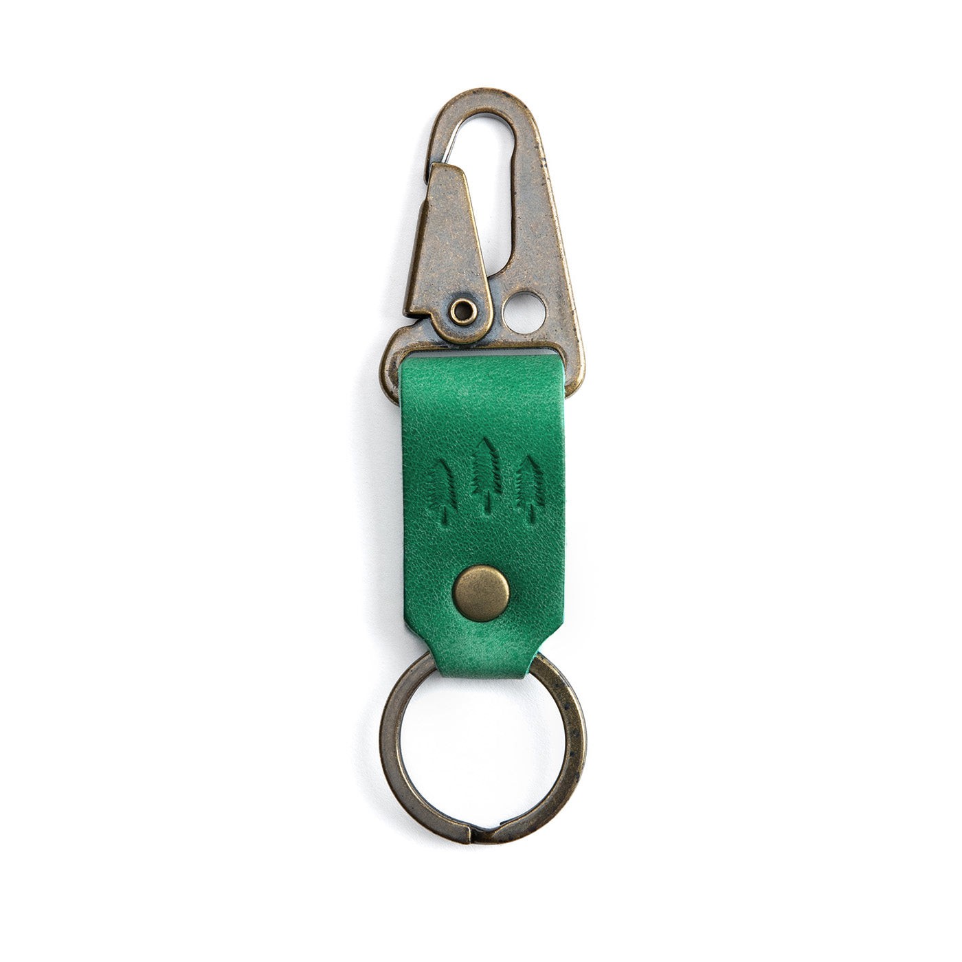Cowboy Mint*Short | leather logo branded keychain