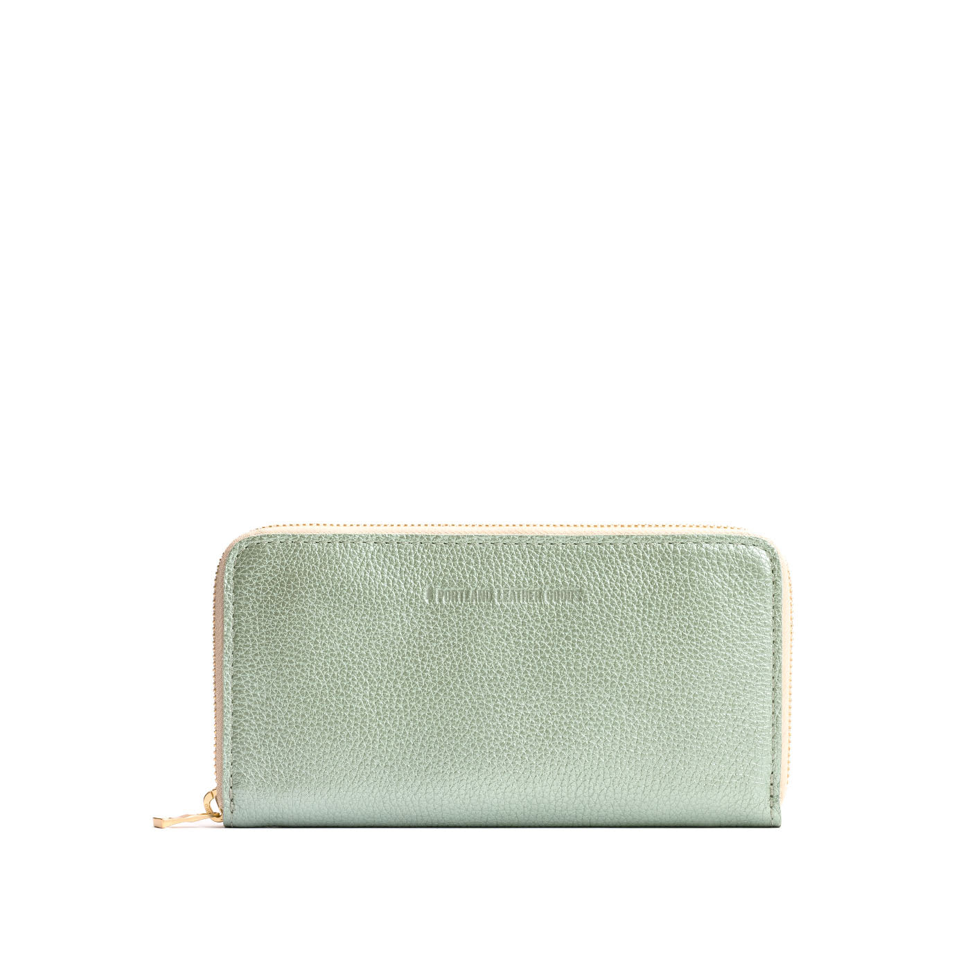 Beetle | Large accordion leather wallet with zipper and PLG logo