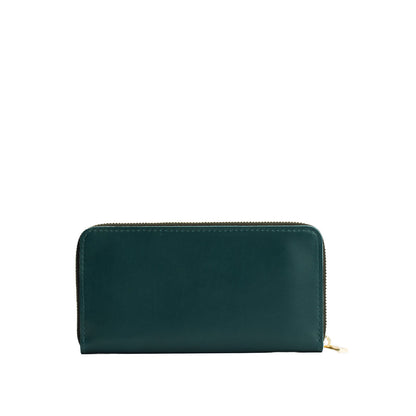 Harbor | Large accordion leather wallet with zipper closed