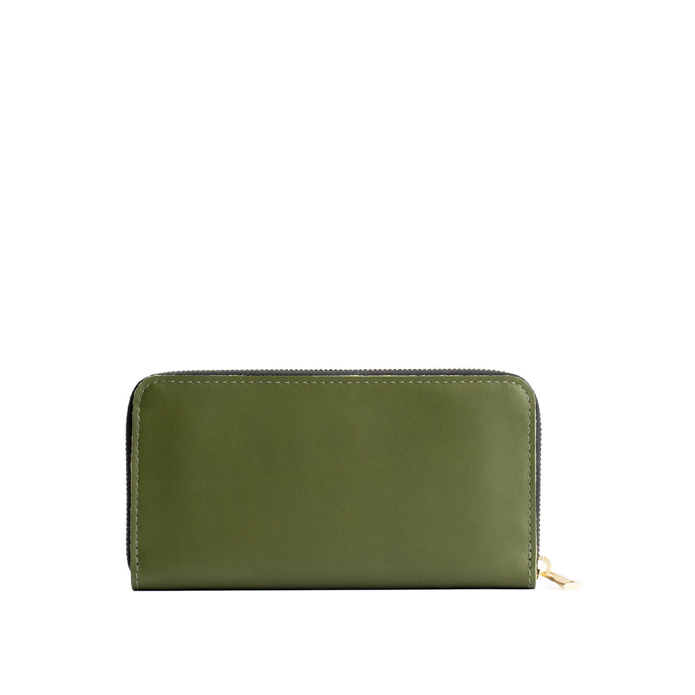 Pine | Large accordion leather wallet with zipper closed