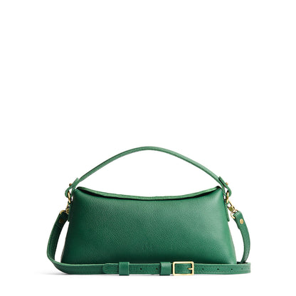 Bacalar | Leather bowler bag with magnetic closure against a white background
