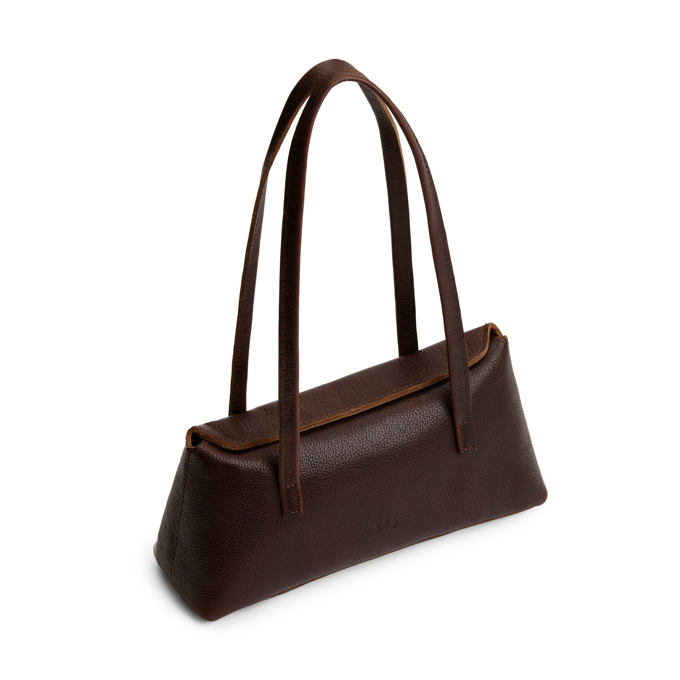Coldbrew | Leather bowler bag with magnetic closure against a white background