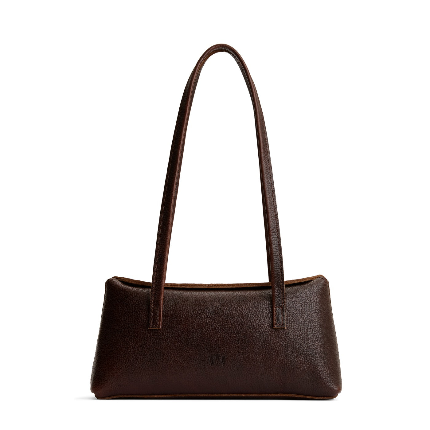 Coldbrew | Leather bowler bag with magnetic closure against a white background