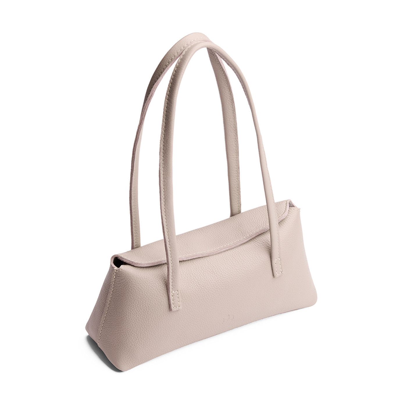 Oatmilk | Leather bowler bag with magnetic closure