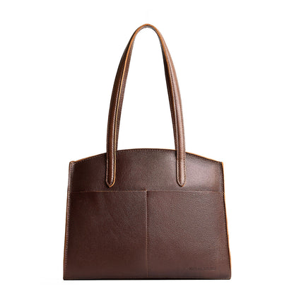 Coldbrew*Large | Leather tote bag with handles, adjustable crossbody strap, zipper top, and two back pockets