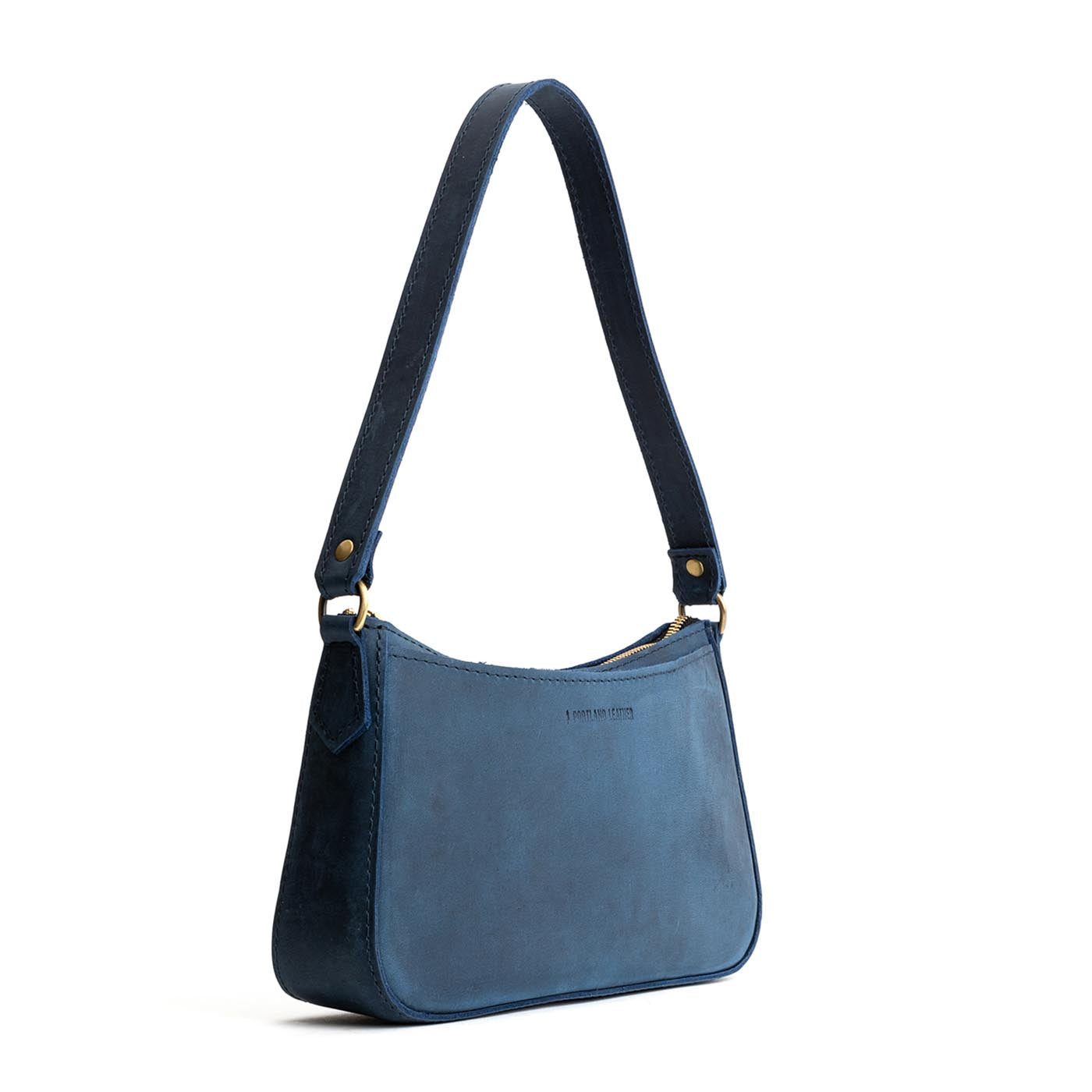 Deep Water*Small | Petite bean shaped shoulder bag with a zipper closure