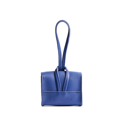 Molino Blue | Wristlet pouch with loop strap and a flower design