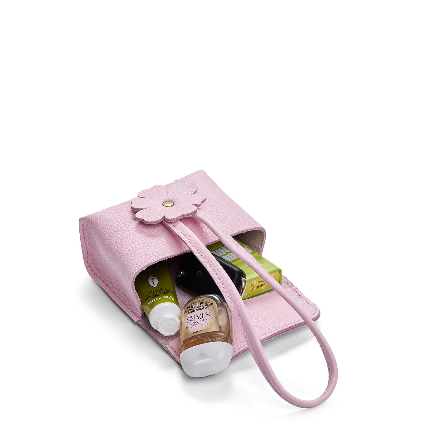 Pinkaboo | Wristlet pouch with loop strap and a flower design