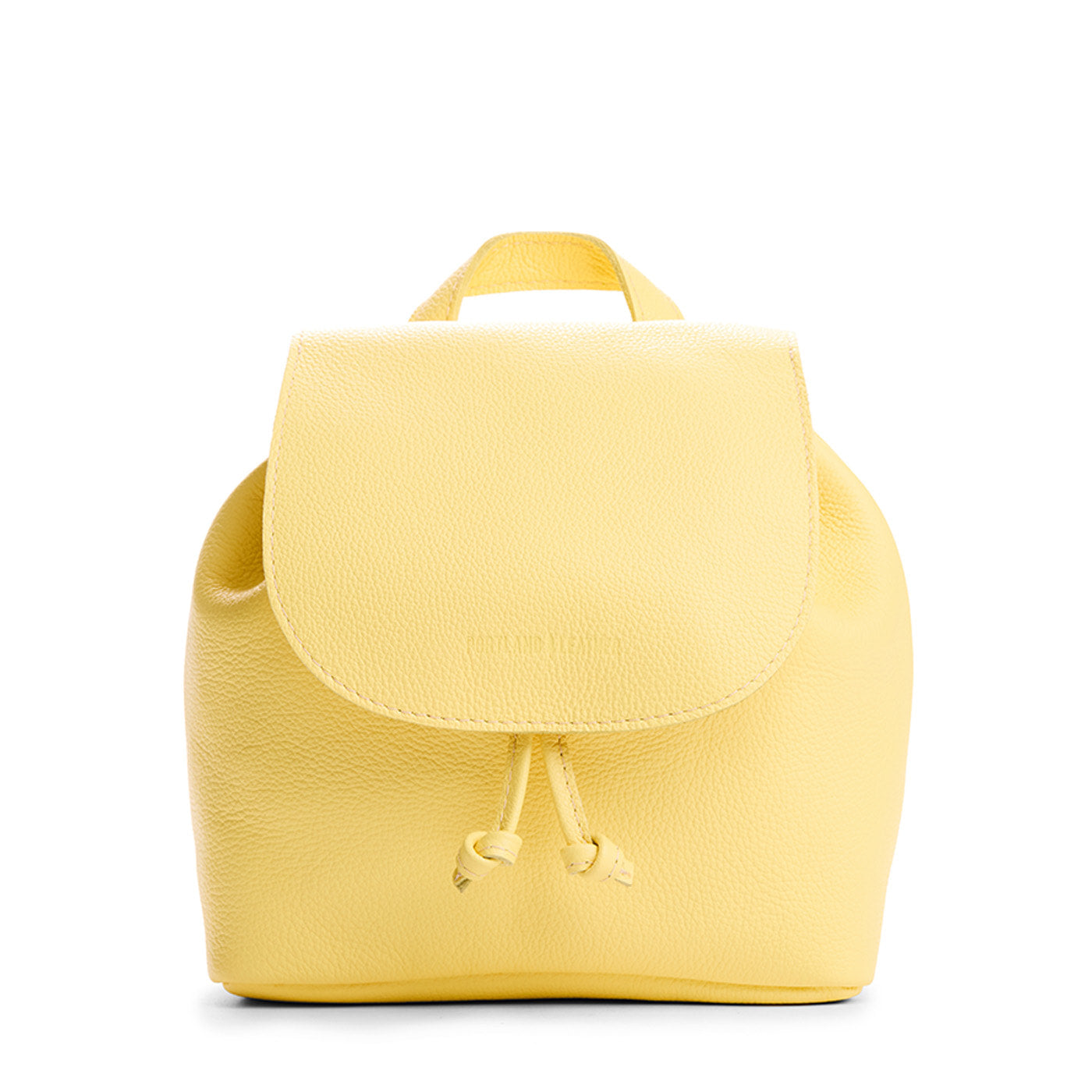 Butter Bliss | Drawstring bucket backpack with snap closure under flap