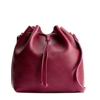 Orchid*Large | Slouchy crossbody bag with leather drawstring closure