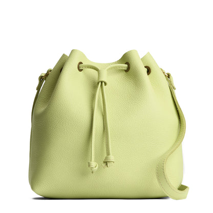 Shadow Lime*Large | Slouchy crossbody bag with leather drawstring closure