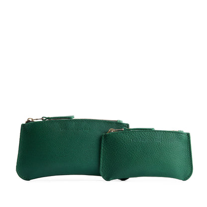 Bacalar | Large and Small pouches with a top zipper and unique curved bottom