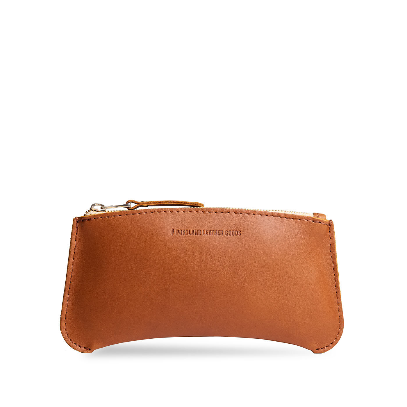 Honey*Large | Small pouch with a top zipper and unique curved bottom