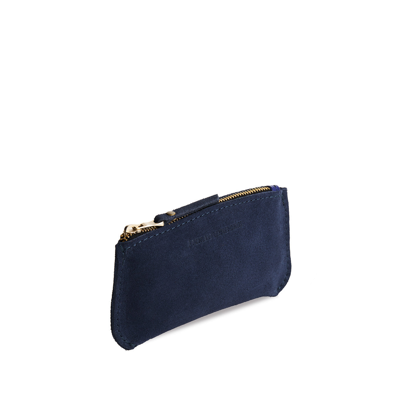 Alaska Blue*Small | Small pouch with a top zipper and unique curved bottom