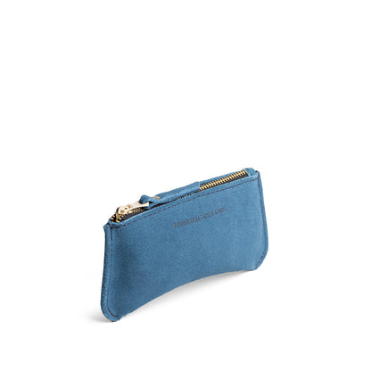 Mariner Blue*Small | Small pouch with a top zipper and unique curved bottom
