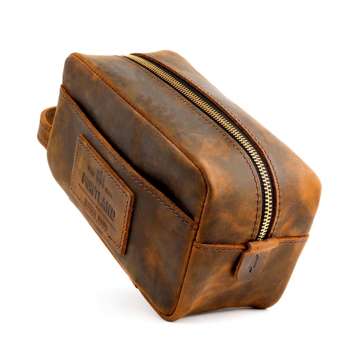 Canyon | Large rectangular leather dopp kit
