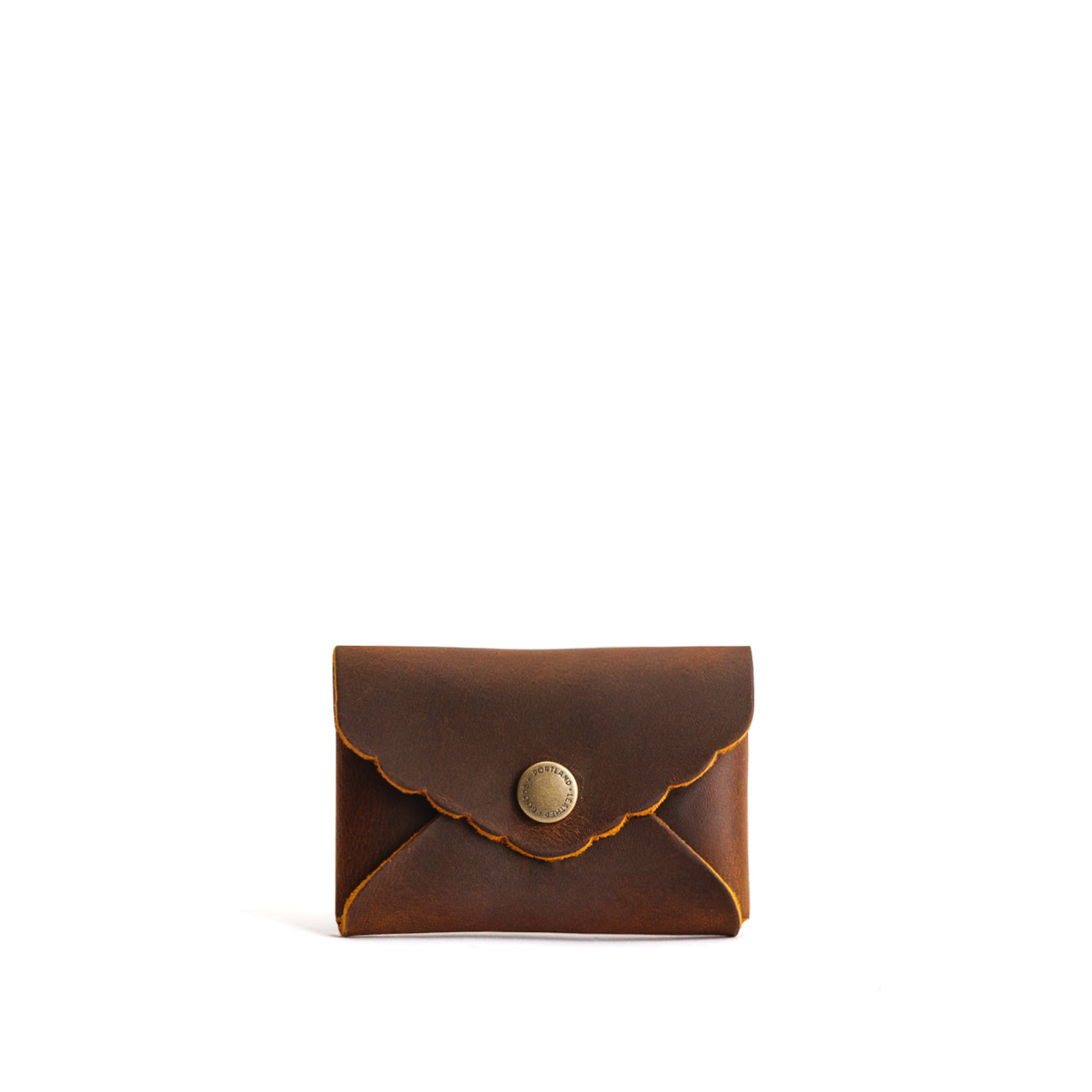 Canyon | Small leather wallet with scalloped edge