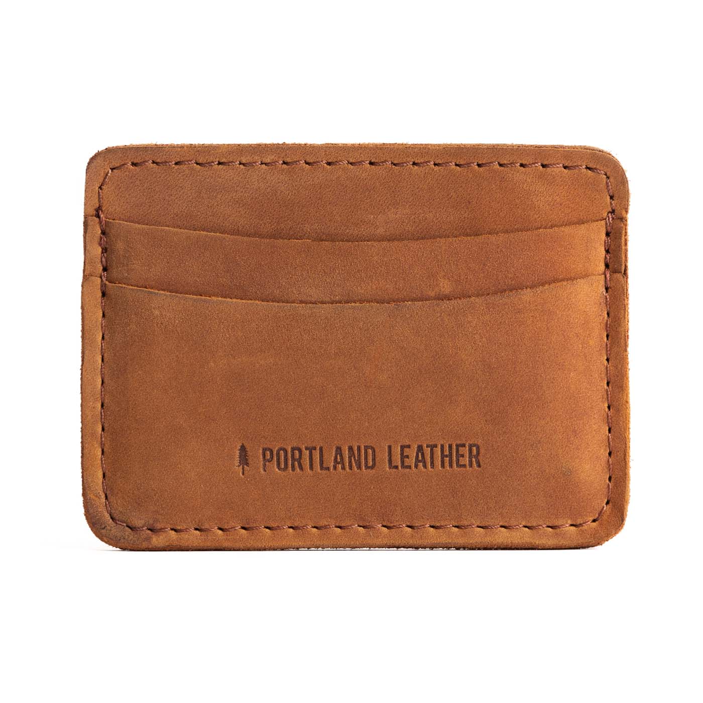 Dakota | Minimalist leather wallet with card slots and PLG logo