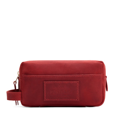 Phoenix | Large rectangular leather dopp kit