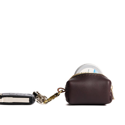 Grizzly | Leather small keychain pouch
