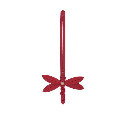 Berry Good | Dragonfly shaped leather charm tassel