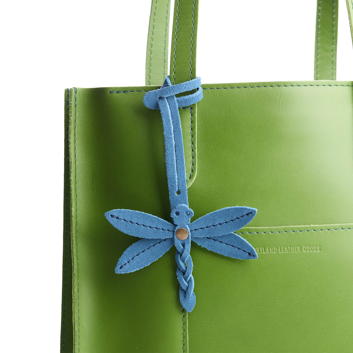 Mariner Blue | Dragonfly shaped leather charm tassel