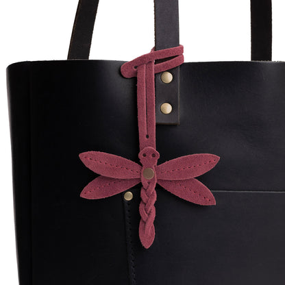 Red Panda | Dragonfly shaped leather charm tassel
