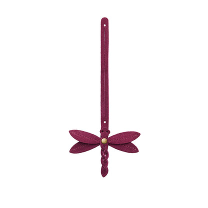 Superbloom | Dragonfly shaped leather charm tassel
