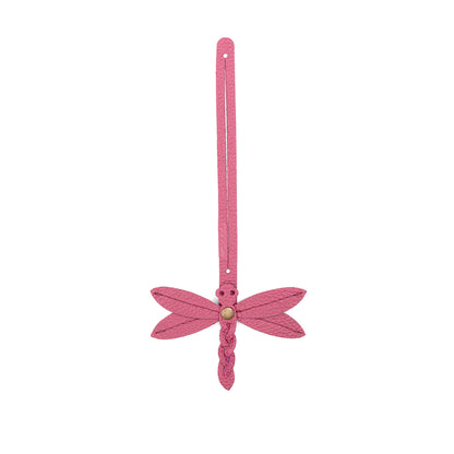 Wild Rose | Dragonfly shaped leather charm tassel