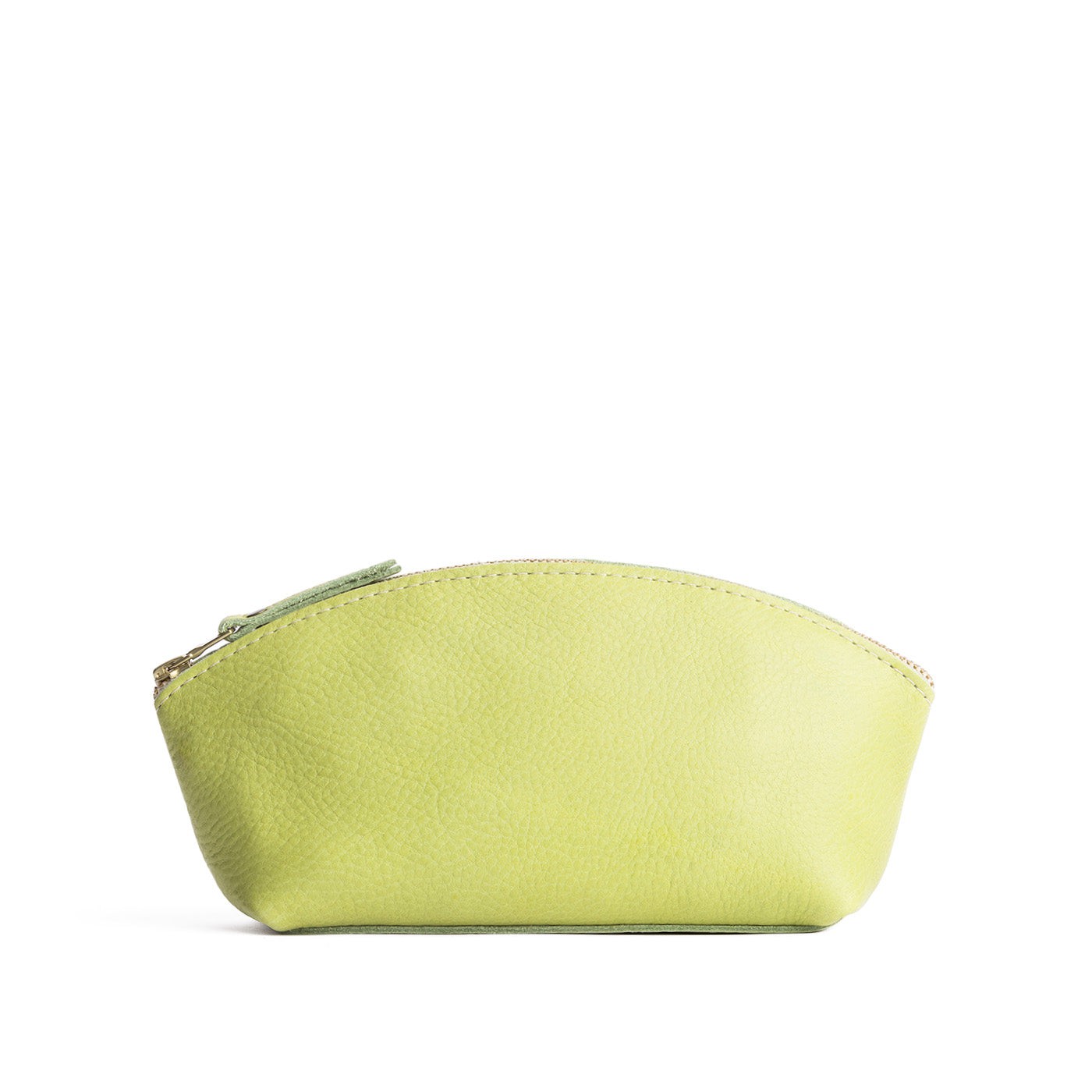 Sugar Snap*Eclipse | Spacious leather makeup bag with curved seams and top zipper