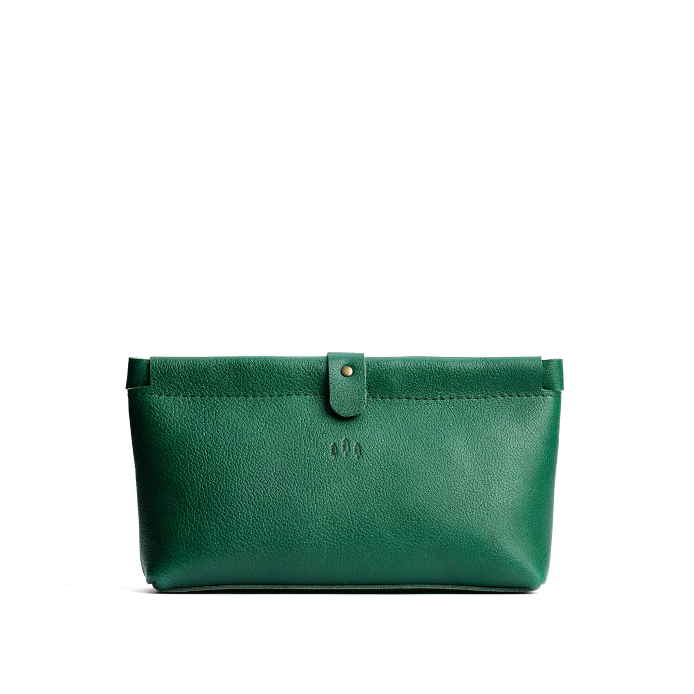 Bacalar | Leather pouch with frame top closure and leather pull tab