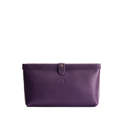 Empire | Leather pouch with frame top closure and leather pull tab