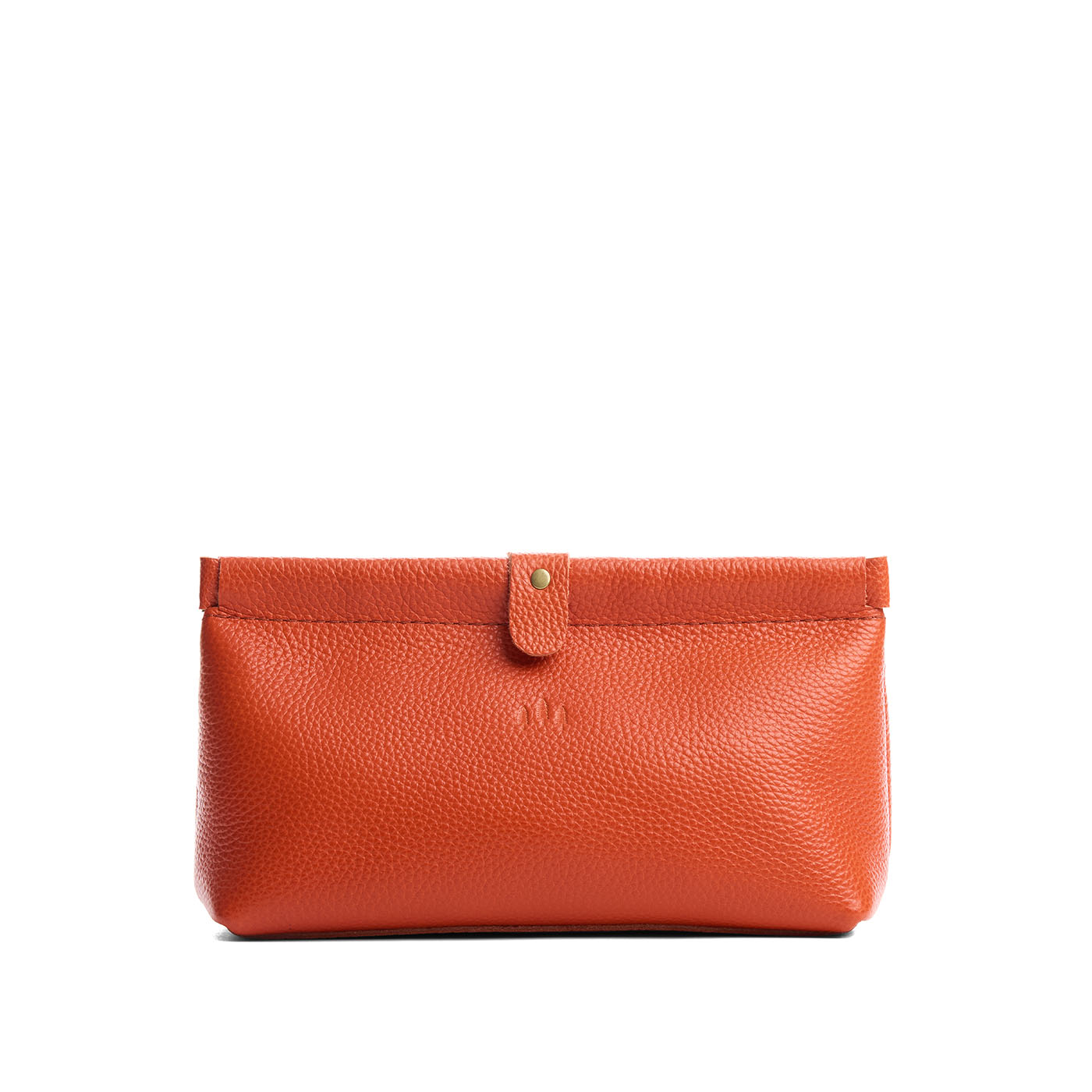 Koi | Leather pouch with frame top closure and leather pull tab