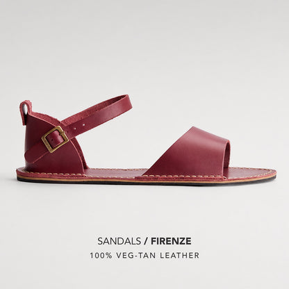 Marsala | Leather Sandals with buckle