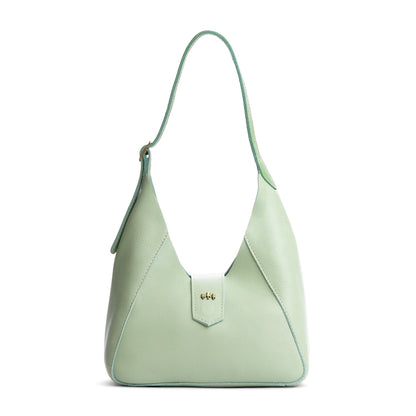 Pistachio | Structured hobo shoulder bag with adjustable strap and magnetic closure