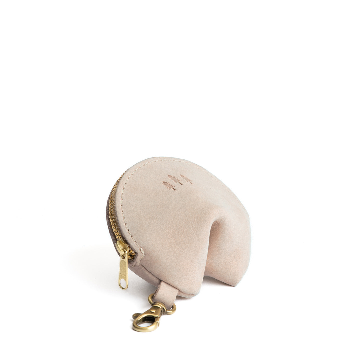 All Color: Dragon Bone | Leather fortune cookie shaped keychain pouch