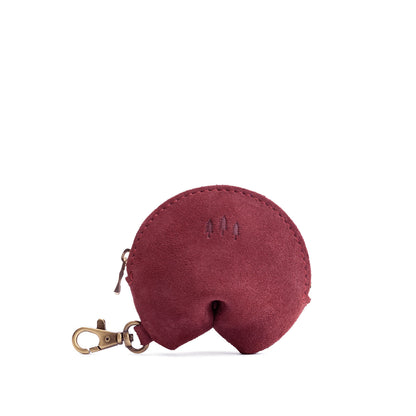 Red Panda | Leather fortune cookie shaped keychain pouch
