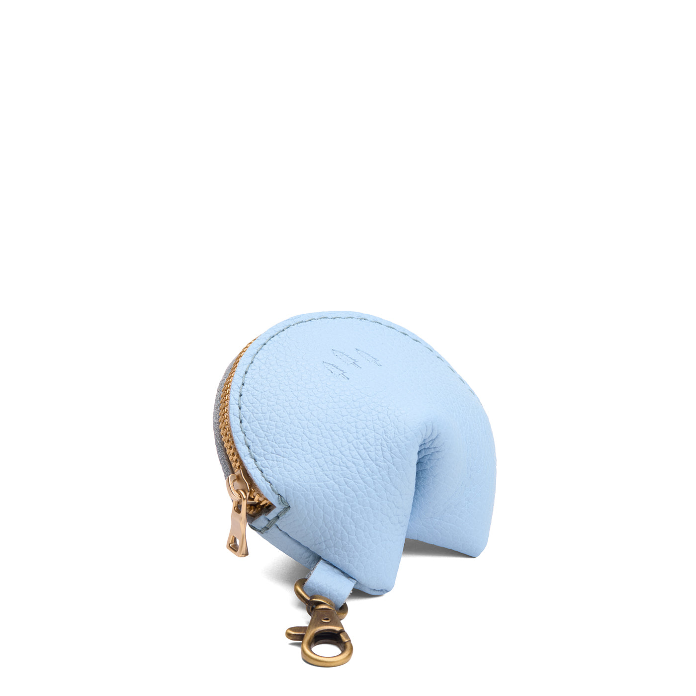 Skyway | Leather fortune cookie shaped keychain pouch