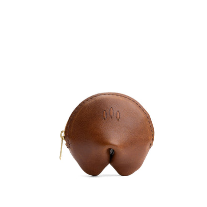 Carajillo | Leather fortune cookie shaped pouch