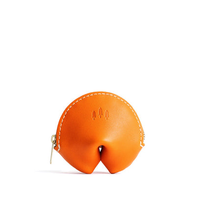 Clementine | Leather fortune cookie shaped pouch
