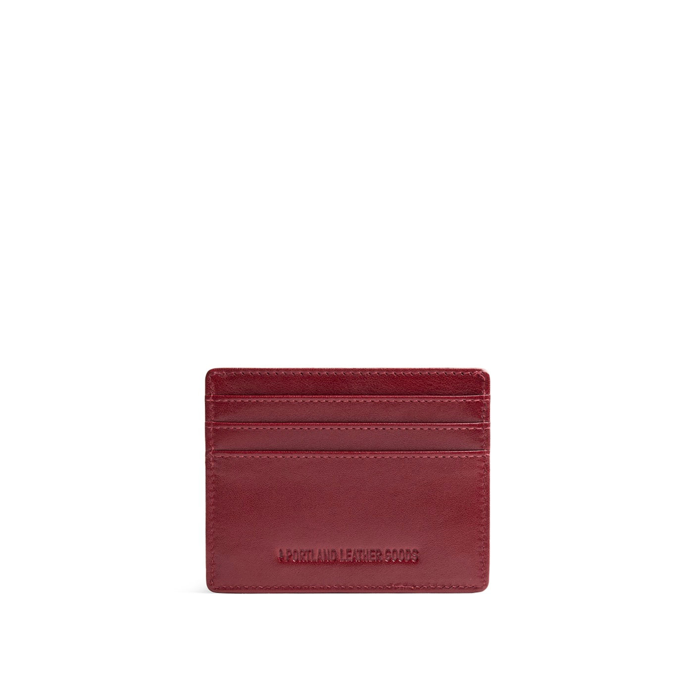 Red Rock*Deluxe | Leather card holder on white background