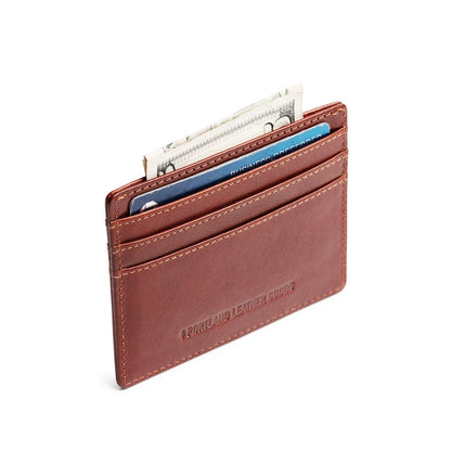 Saddlestone*Deluxe | Leather card holder on white background