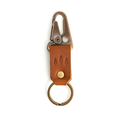 Honey*Short | Leather logo branded keychain