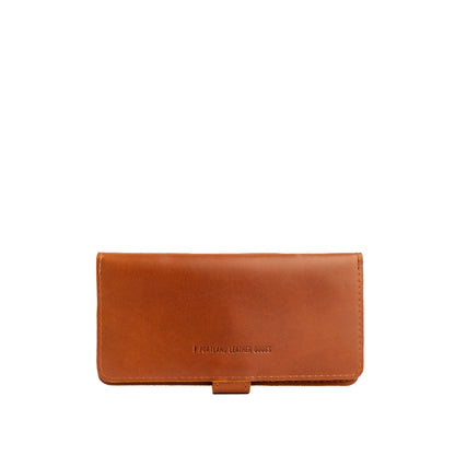 Honey | Back of leather wallet closed