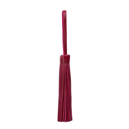 Orchid*Jumbo | Fringed leather tassel with leather loop