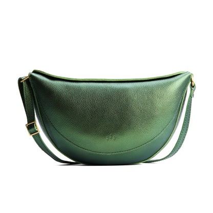 Metallic Greench*Large | Half circle shaped sling bag
