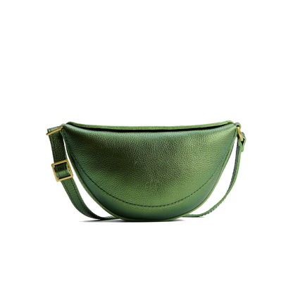 Metallic Greench*Small | Half circle shaped sling bag