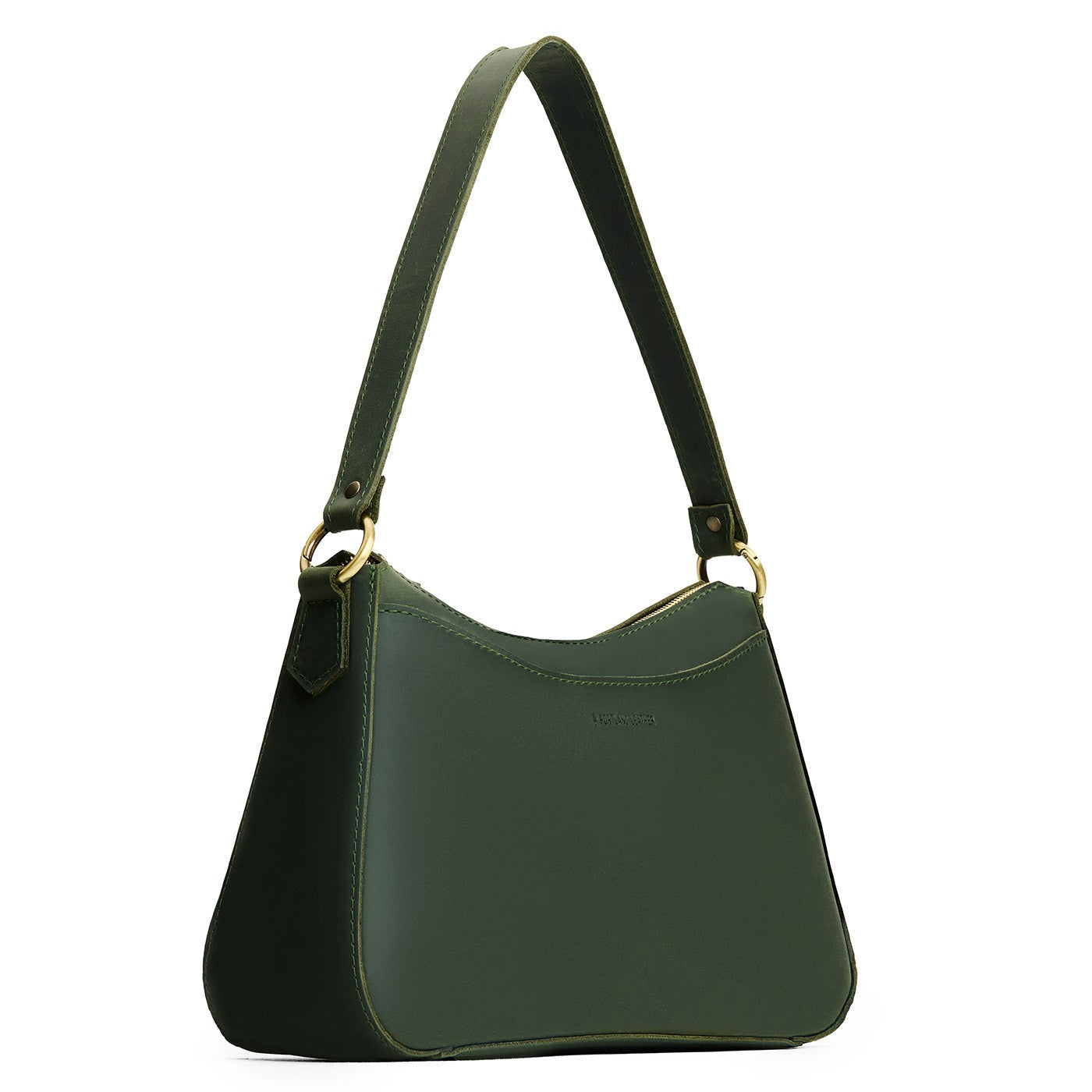 Evergreen*Large | Large bean shaped shoulder bag with a zipper closure