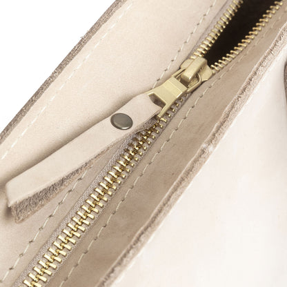 Dragon Bone*Zipper | Structured mid-size tote bag with overlapping panels and crossbody strap